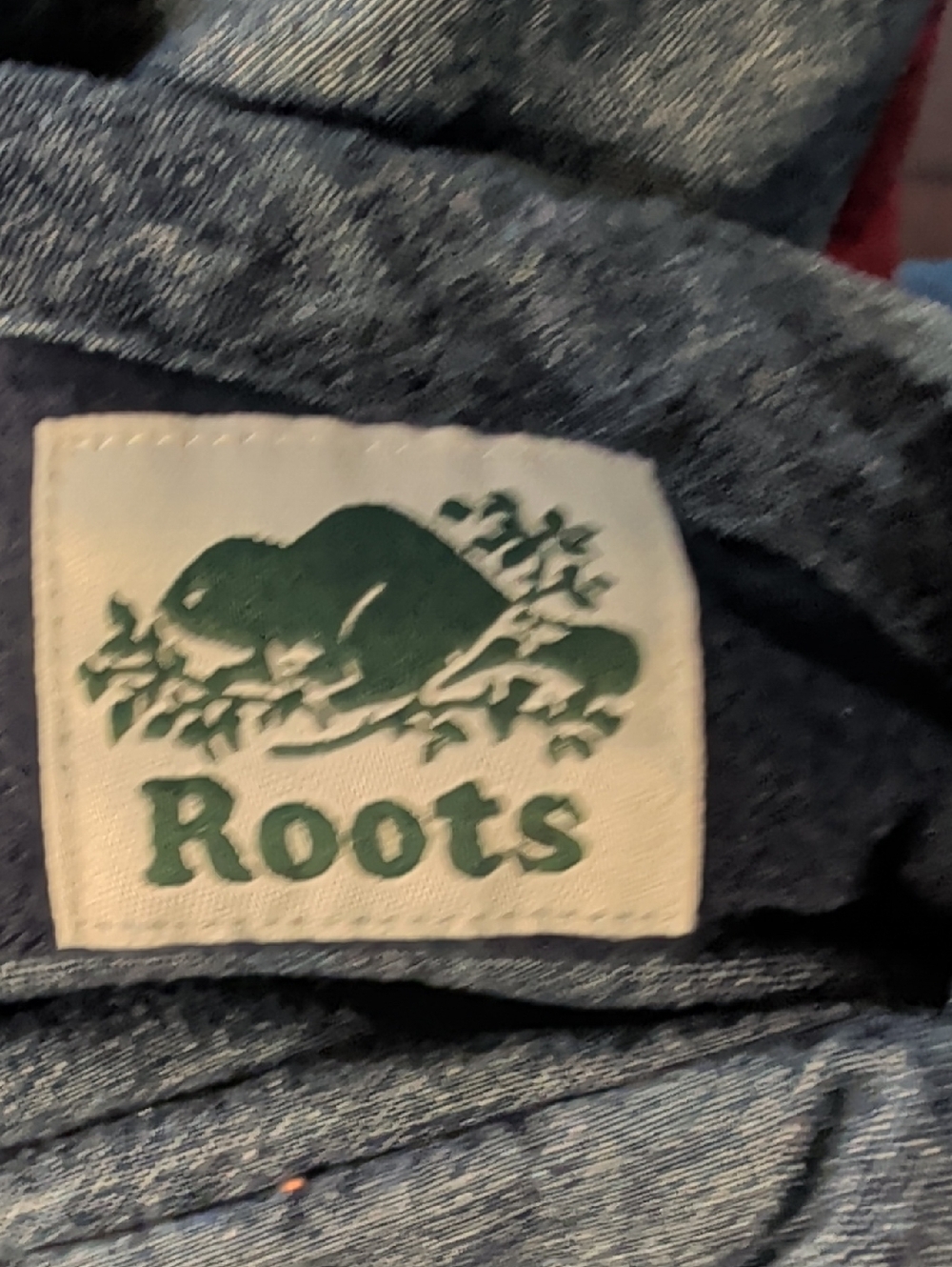 Roots Reverseable Denim Snap Vest Size Large - Picture 8 of 8